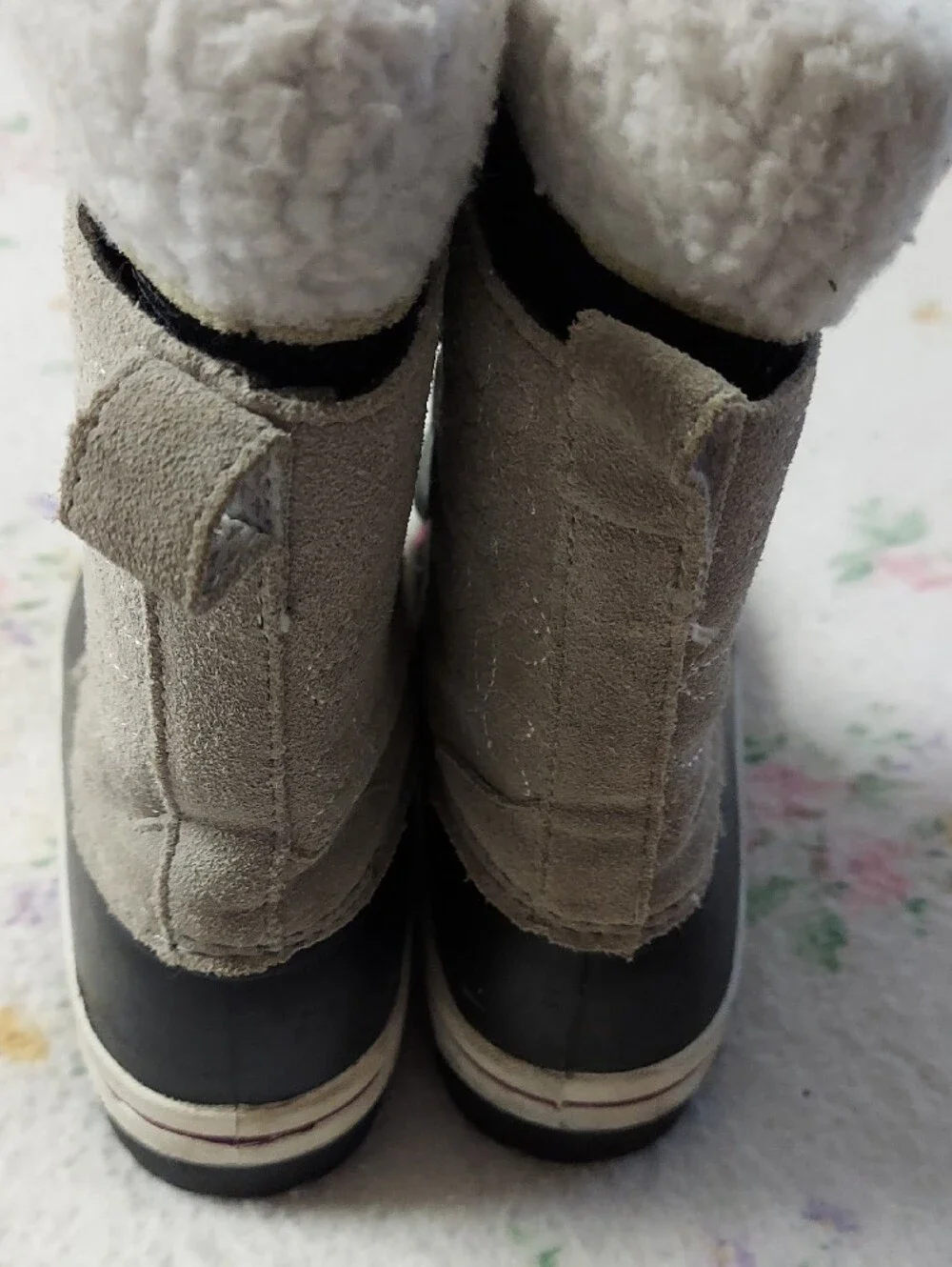 Magellan Outdoors Kids Two-Tone Brown and Black Winter Boots with Pink Accents